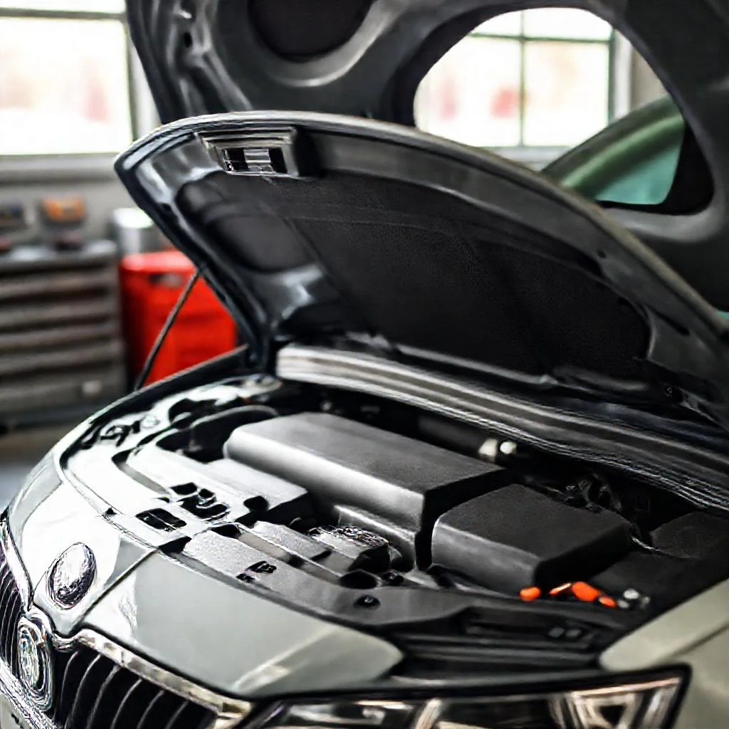 Детальное фото: Несовпадение зазоров капота после замены телевизора на Skoda Octavia