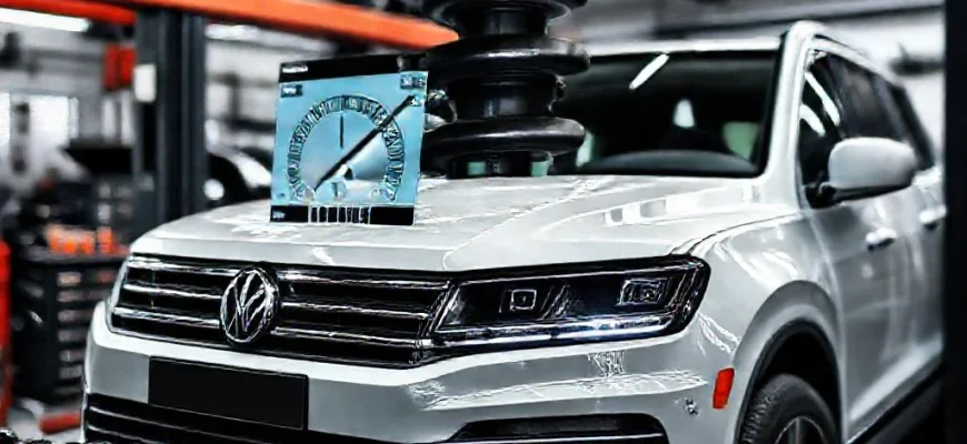 Фото по теме: Диагностика пневмоподвески Volkswagen Touareg NF: проверка производительности компрессора