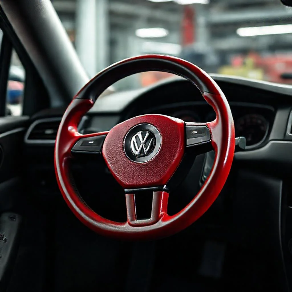Детальное фото: Ошибка красного руля (Red Steering Wheel) VW Tiguan 5N: отказ мотора электрорейки APA